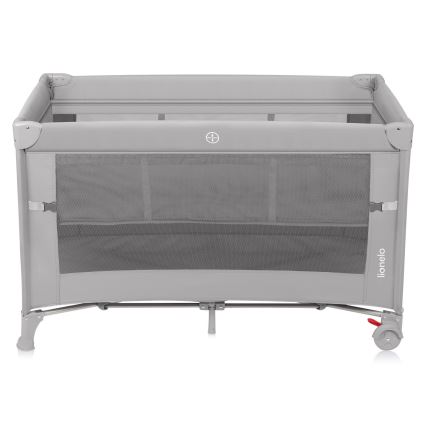Lionelo - Ταξιδιωτικό βρεφικό κρεβάτι 3 σε 1 ELLEN Γκρι Μπετόν
