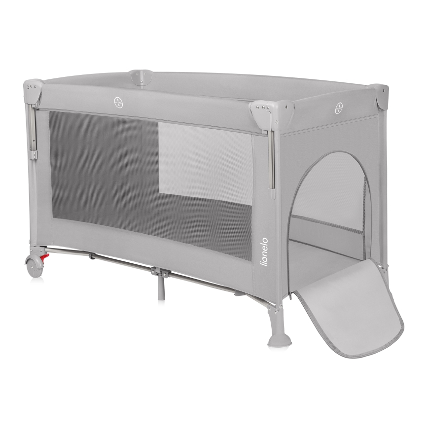 Lionelo - Ταξιδιωτικό βρεφικό κρεβάτι 3 σε 1 ELLEN Γκρι Μπετόν