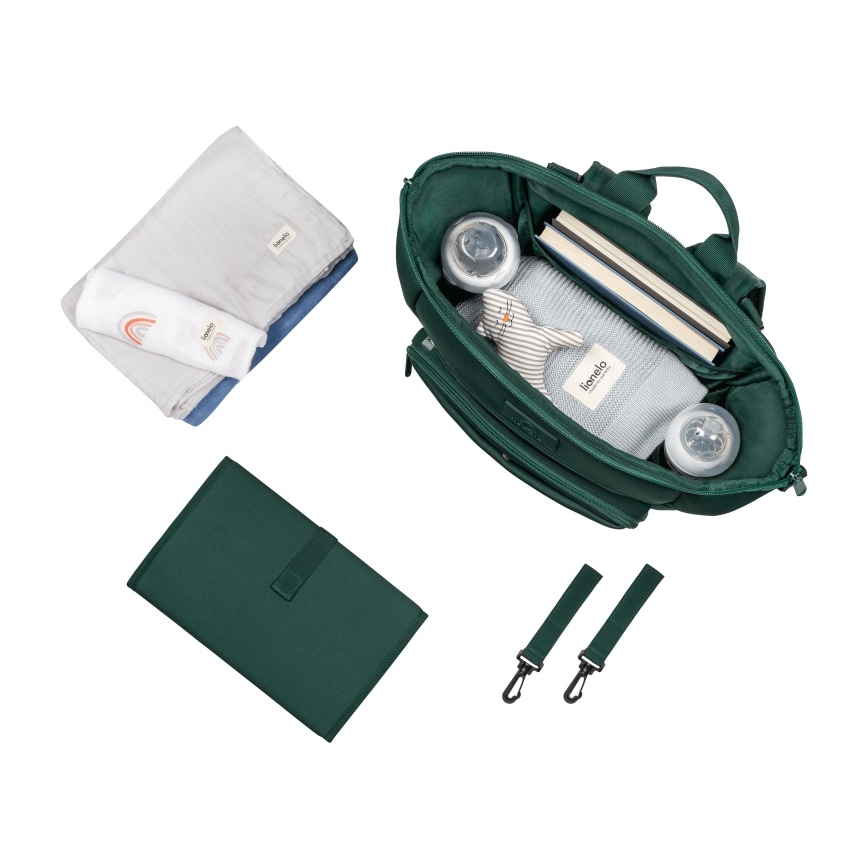 Lionelo - Τσάντα αλλαγής για καρότσι CUBE Πράσινο Δάσος