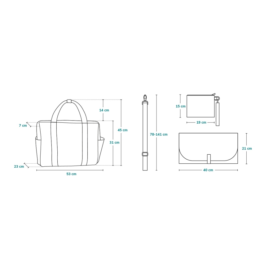 Lionelo - Τσάντα αλλαξιέρας για καρότσι IDA Γκρι Concrete