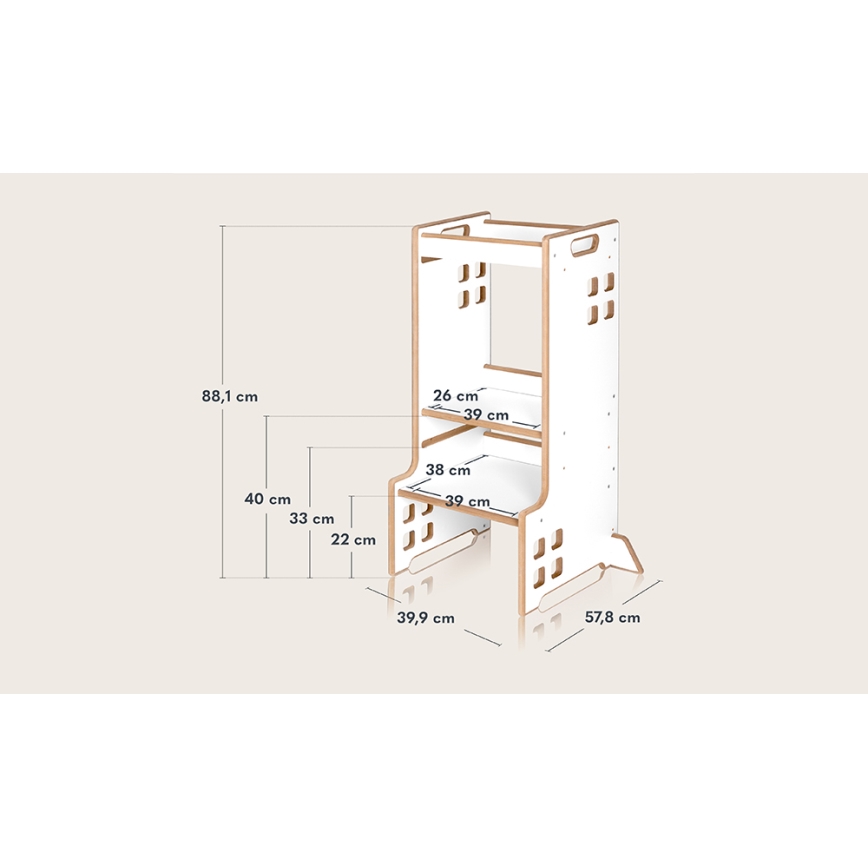 Lionelo - Εκπαιδευτικός πύργος CASS Λευκό