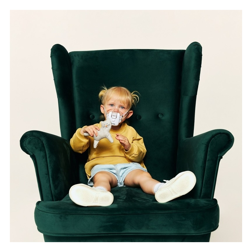 Lionelo - Επαναφορτιζόμενη παιδική μάσκα νεφελοποιητή NEBI AIR 5V