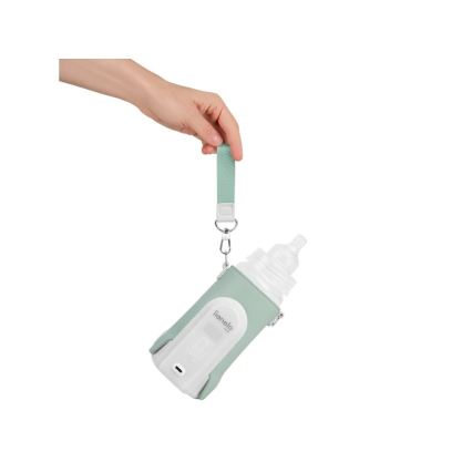 Lionelo - Επαναφορτιζόμενος θερμαντήρας μπιμπερό ταξιδιού THERMUP GO EVO 18W/5V πράσινο/λευκό