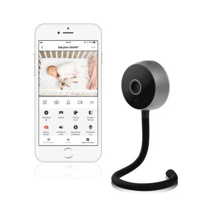 Lionelo - Έξυπνο βρεφικό μόνιτορ BABYLINE SMART Wi-Fi Black