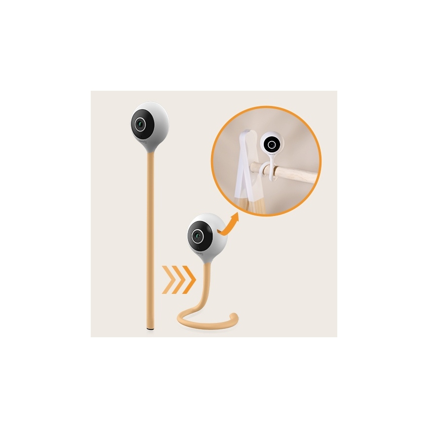 Lionelo - Έξυπνο βρεφικό μόνιτορ BABYLINE SMART Wi-Fi Λευκό