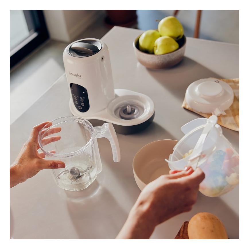 Lionelo - Ατμομάγειρας 5σε1 BABYMENU 110W/230V λευκό/γκρι