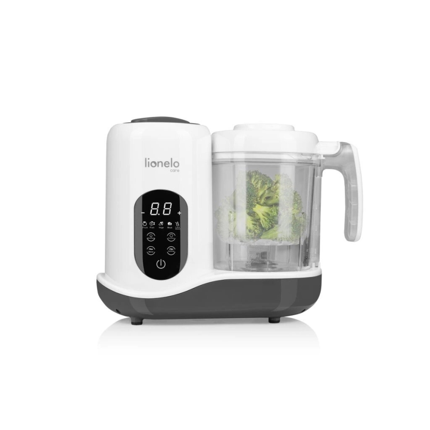 Lionelo - Ατμομάγειρας 5σε1 BABYMENU 110W/230V λευκό/γκρι