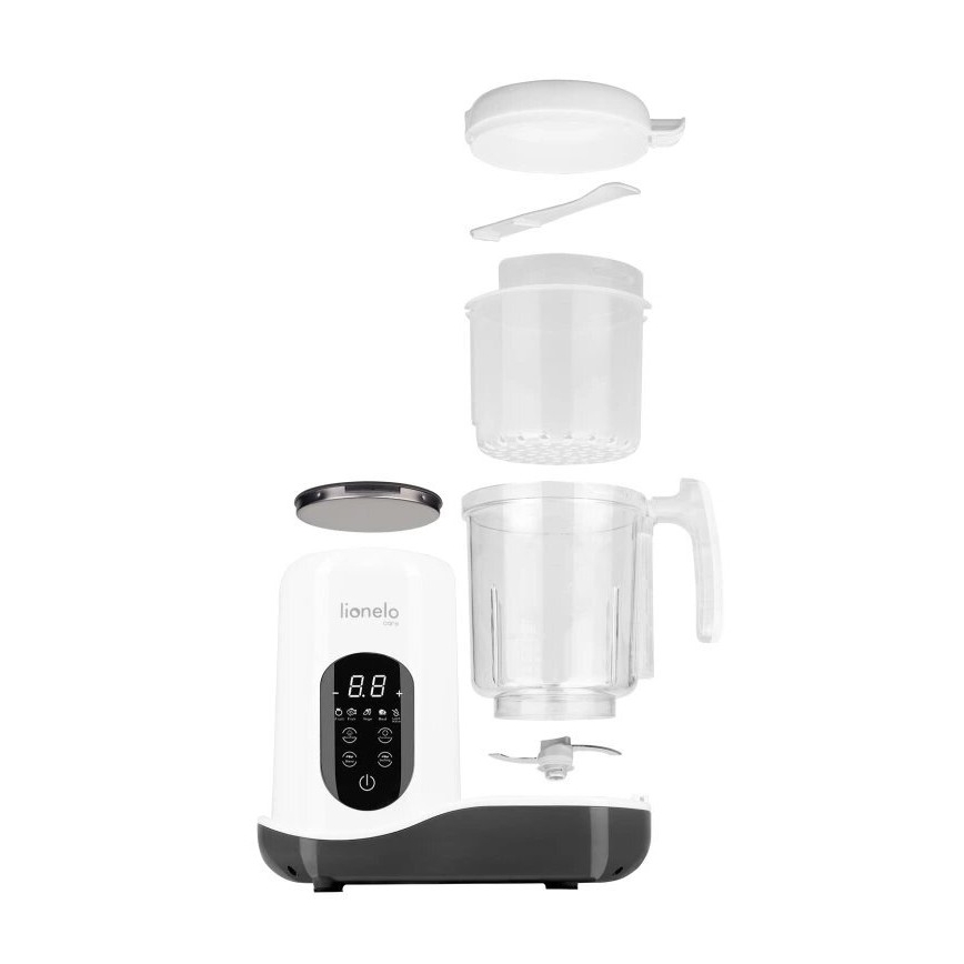 Lionelo - Ατμομάγειρας 5σε1 BABYMENU 110W/230V λευκό/γκρι