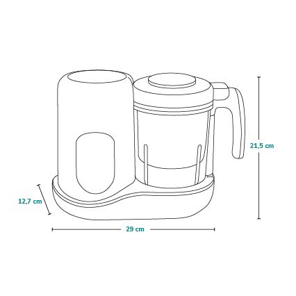 Lionelo - Ατμομάγειρας 5σε1 BABYMENU 110W/230V λευκό/γκρι
