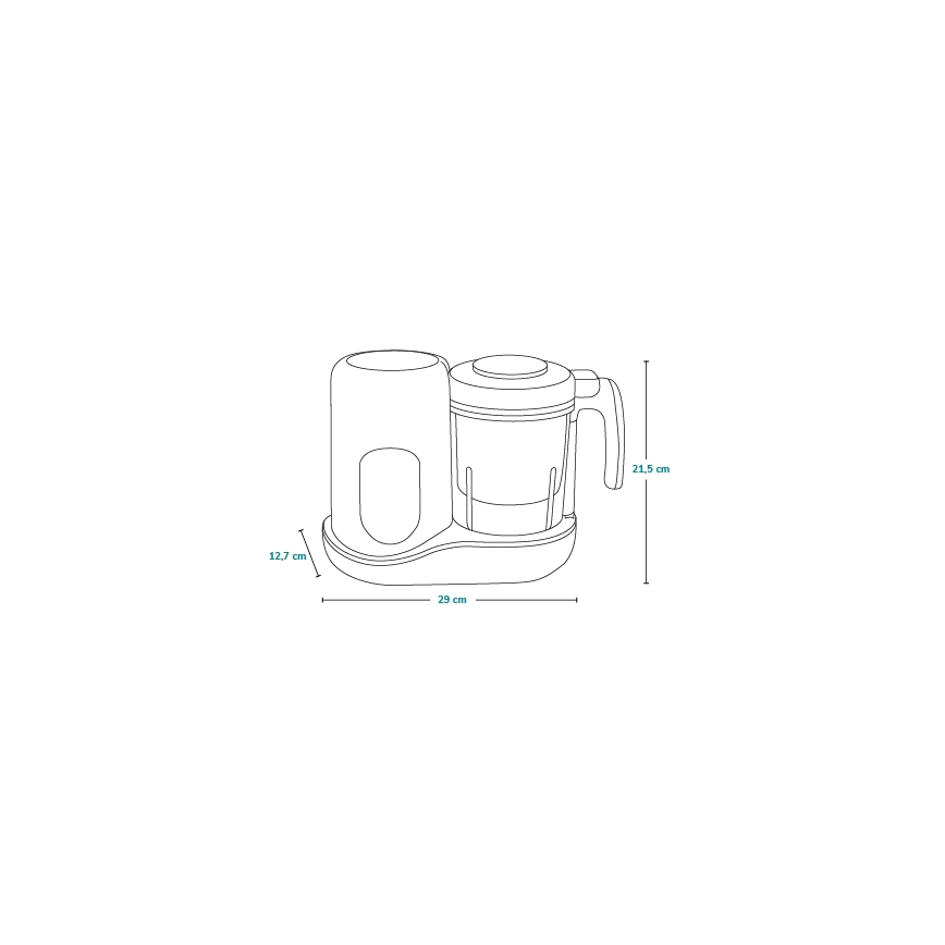 Lionelo - Ατμομάγειρας 5σε1 BABYMENU 110W/230V λευκό/γκρι