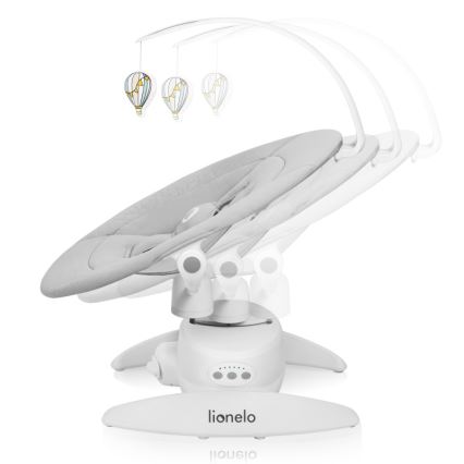 Lionelo - Βρεφική κούνια με μελωδία IRIS Grey Concrete