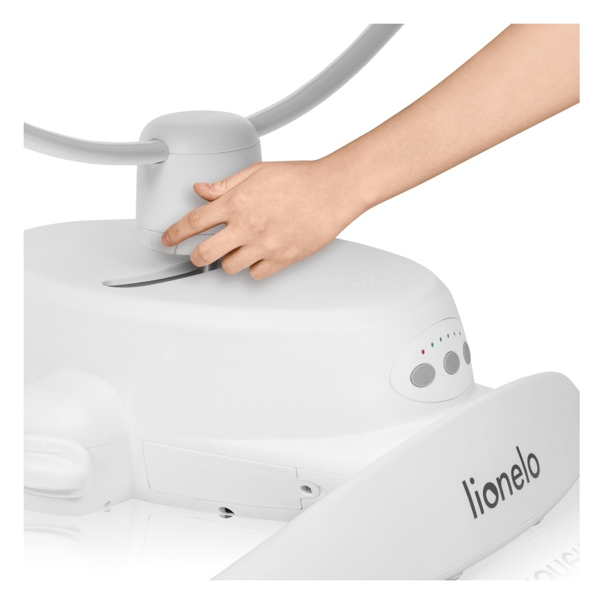 Lionelo - Βρεφική κούνια με μελωδία IRIS Grey Concrete