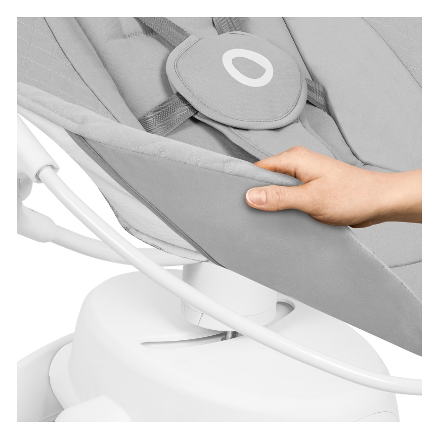 Lionelo - Βρεφική κούνια με μελωδία IRIS Grey Concrete