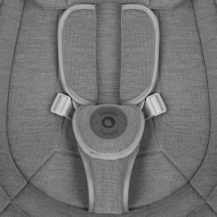 Lionelo - Βρεφική κουνιστή καρέκλα με μελωδία BLOSSOM Γκρι Τσιμέντο + τηλεχειριστήριο