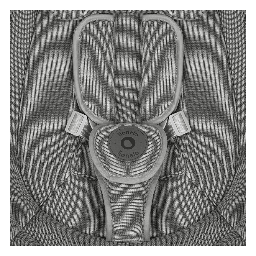 Lionelo - Βρεφική κουνιστή καρέκλα με μελωδία BLOSSOM Γκρι Τσιμέντο + τηλεχειριστήριο