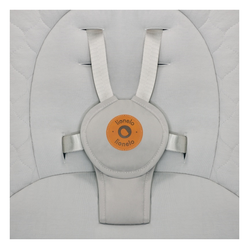 Lionelo - Βρεφική κουνιστή καρέκλα με μελωδία MELL Beige Sand 4xAA + τηλεχειριστήριο