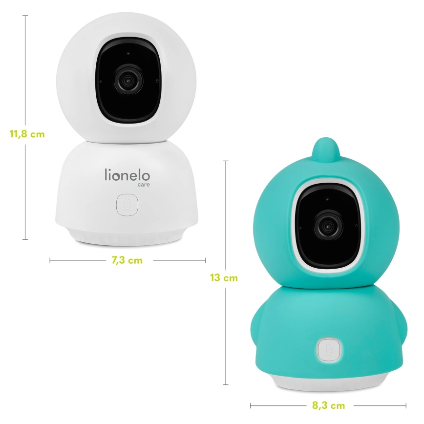 Lionelo - Έξυπνη βρεφική συσκευή παρακολούθησης BABYLINE VIEW Wi-Fi 5V Λευκή