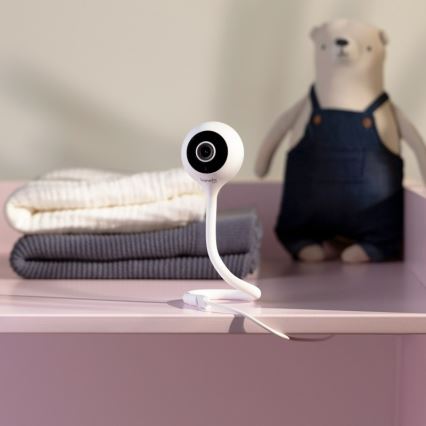 Lionelo - Έξυπνο βρεφικό μόνιτορ BABYLINE SMART Wi-Fi Λευκό