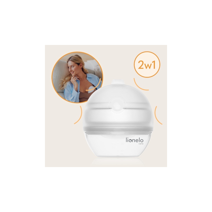 Lionelo - Θήλαστρο μητρικού γάλακτος 2-σε-1 MILKY 60 ml