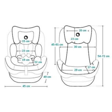 Lionelo - Κάθισμα αυτοκινήτου AART i-Size 40-150 cm μαύρο/γκρι