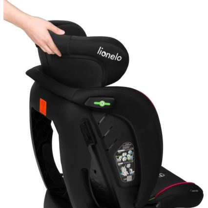 Lionelo - Κάθισμα αυτοκινήτου AART i-Size 40-150 cm μαύρο/κόκκινο