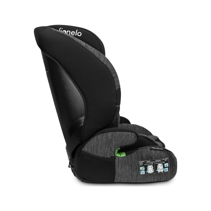 Lionelo - Κάθισμα αυτοκινήτου LEVI ONE i-Size 76-150 cm μαύρο/γκρι