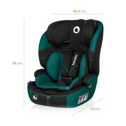 Lionelo - Κάθισμα αυτοκινήτου LEVI ONE i-Size 76-150 cm μαύρο/πράσινο