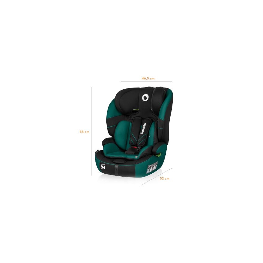Lionelo - Κάθισμα αυτοκινήτου LEVI ONE i-Size 76-150 cm μαύρο/πράσινο