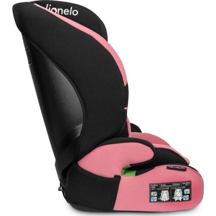 Lionelo - Κάθισμα αυτοκινήτου LEVI ONE i-Size 76-150 cm μαύρο/ροζ