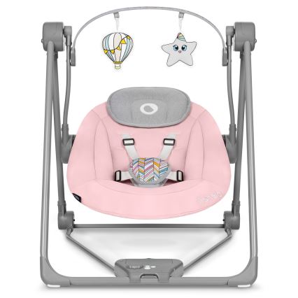 Lionelo - Κουνιστή καρέκλα για μωρά OTTO 4xLR14 Pink Baby