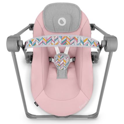 Lionelo - Κουνιστή καρέκλα για μωρά OTTO 4xLR14 Pink Baby