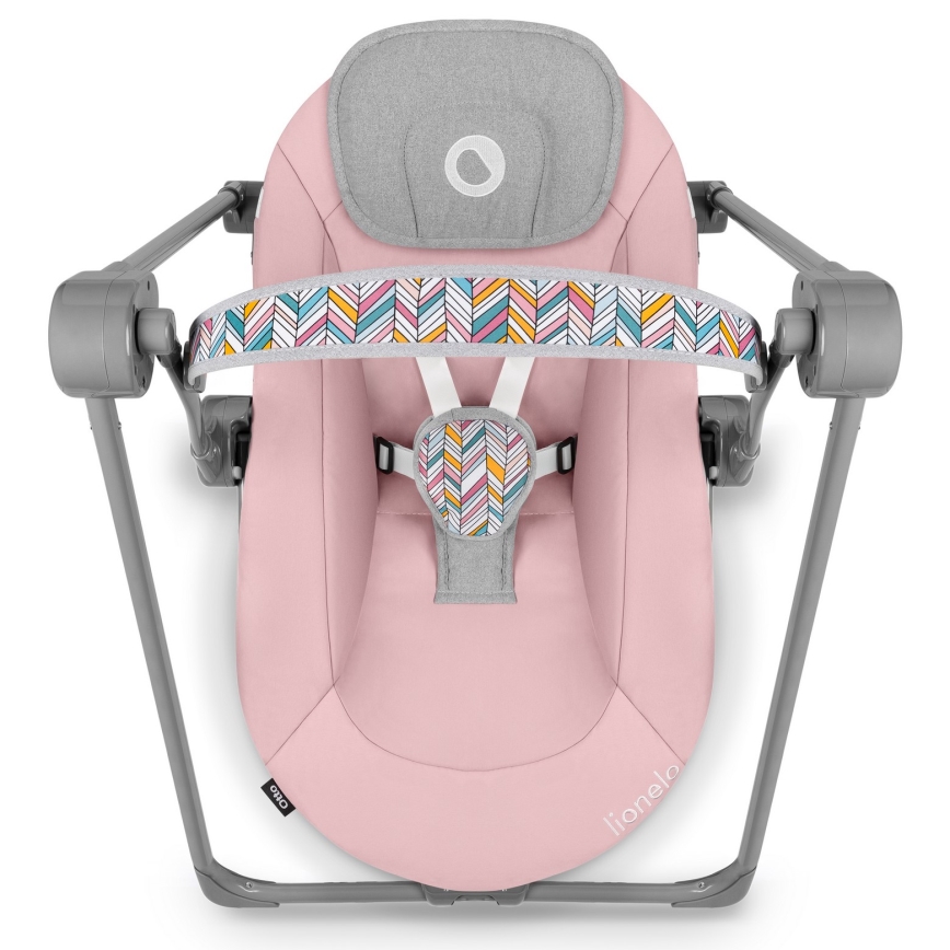 Lionelo - Κουνιστή καρέκλα για μωρά OTTO 4xLR14 Pink Baby