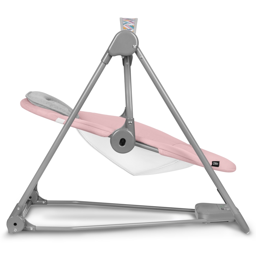 Lionelo - Κουνιστή καρέκλα για μωρά OTTO 4xLR14 Pink Baby
