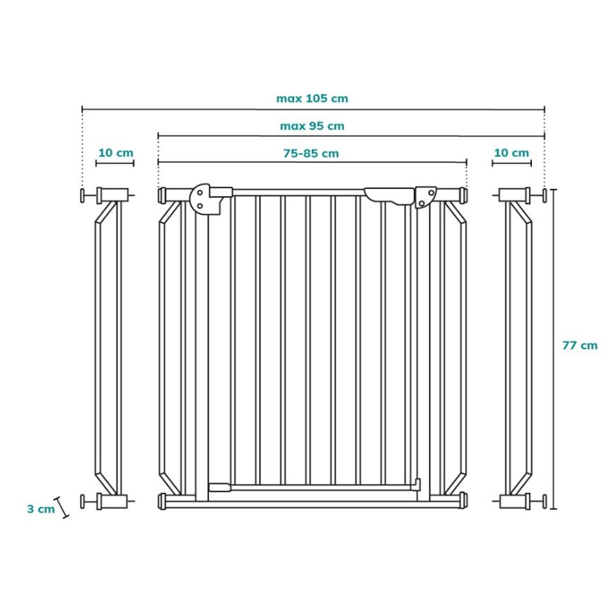 Lionelo - Μπάρα ασφαλείας TRUUS SLIM LED 1xAAA λευκό