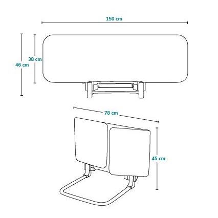 Lionelo - Μπάρα ασφαλείας για κρεβάτι LORA XL, γκρι