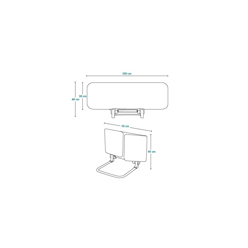 Lionelo - Μπάρα ασφαλείας για κρεβάτι LORA XL, γκρι
