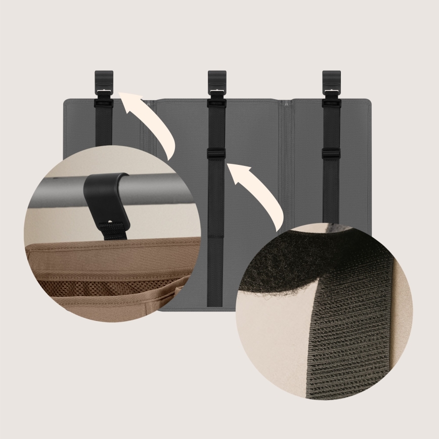 Lionelo - Οργανωτής για κούνια 3 σε 1 SIDEPOCKET Γκρι