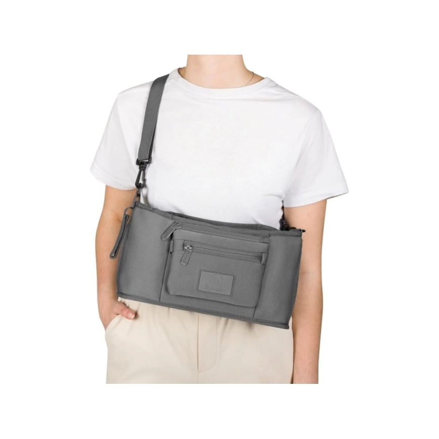 Lionelo - Οργανωτής για παιδικό καρότσι LITTLE CUBE Γκρι Πέτρα