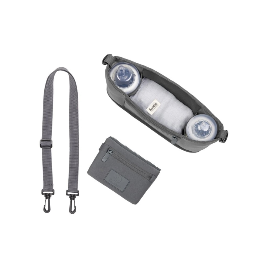 Lionelo - Οργανωτής για παιδικό καρότσι LITTLE CUBE Γκρι Πέτρα