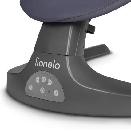 Lionelo - Παιδική κούνια με μελωδία RALF 4xAA Γκρι/Λευκό + τηλεχειριστήριο