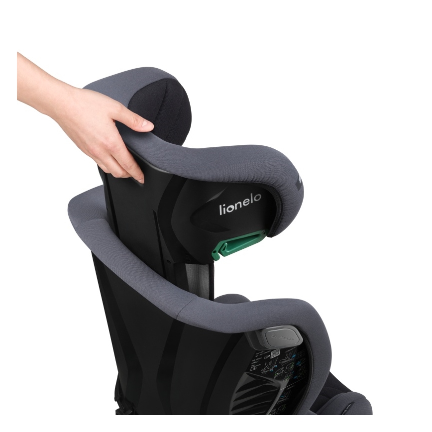 Lionelo - Παιδικό κάθισμα αυτοκινήτου IGO i-Size 100-150 cm Γκρι Γραφίτης