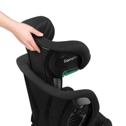 Lionelo - Παιδικό κάθισμα αυτοκινήτου IGO i-Size 100-150 cm Μαύρο Carbon