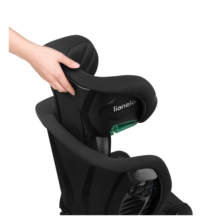 Lionelo - Παιδικό κάθισμα αυτοκινήτου IGO i-Size 100-150 cm Μαύρο Carbon