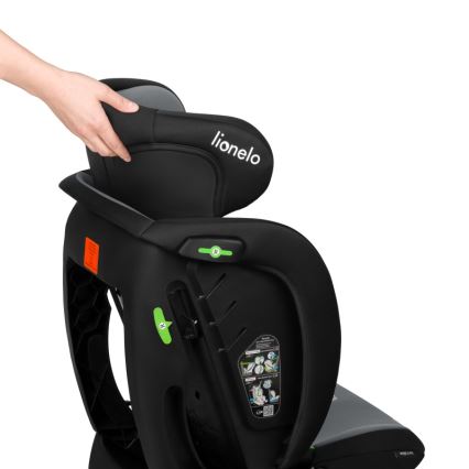 Lionelo - Παιδικό κάθισμα αυτοκινήτου IZZY i-Size 40-150 cm Μαύρο Γκρι