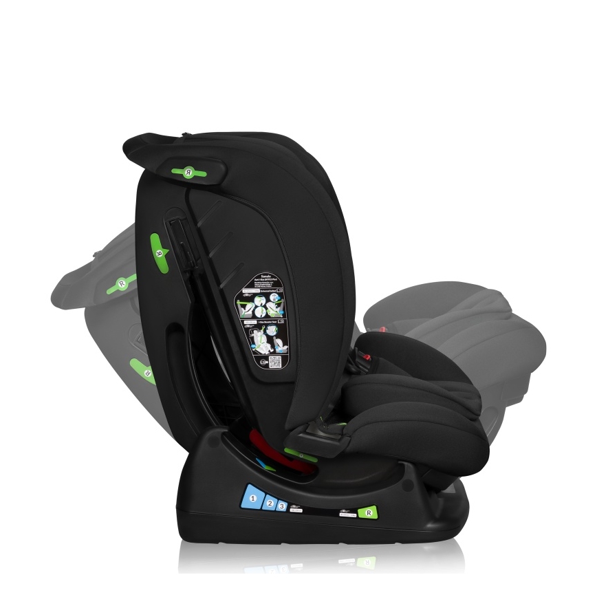 Lionelo - Παιδικό κάθισμα αυτοκινήτου IZZY i-Size 40-150 εκ., Μαύρο Carbon