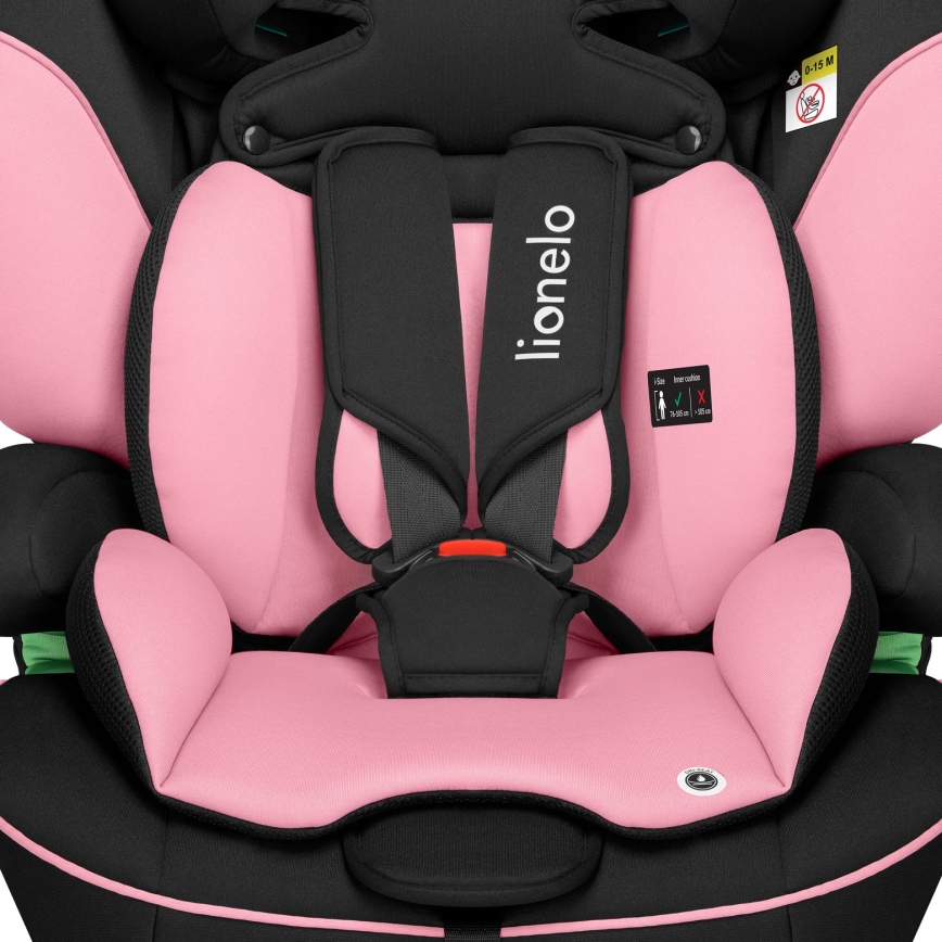 Lionelo - Παιδικό κάθισμα αυτοκινήτου LEVI i-Size 76-150 cm Pink Baby