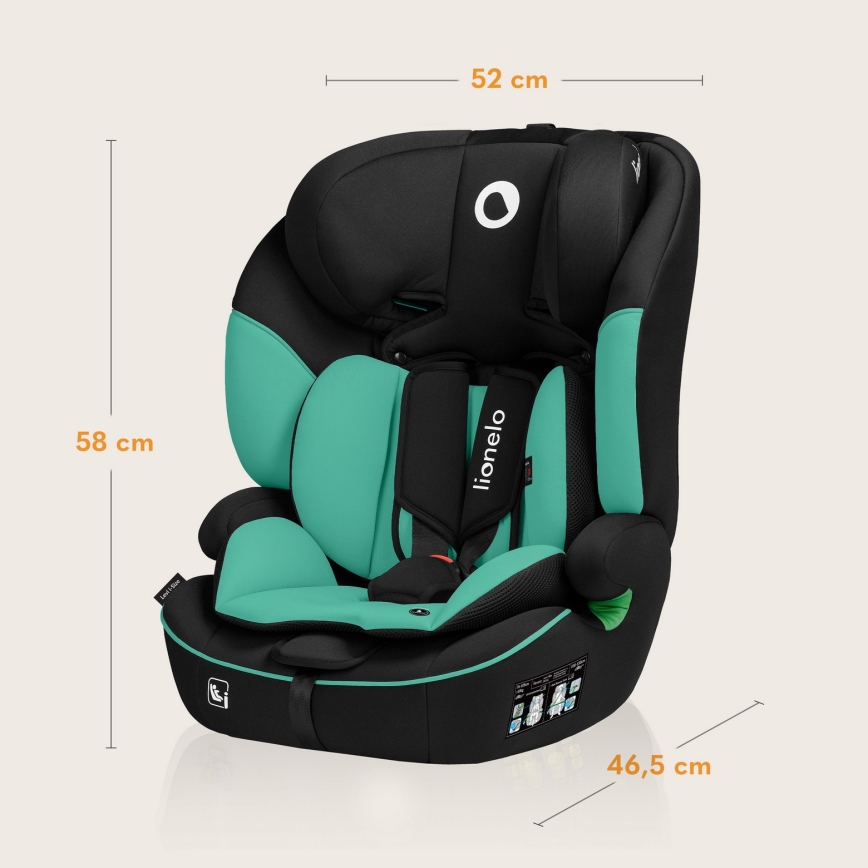 Lionelo - Παιδικό κάθισμα αυτοκινήτου LEVI i-Size 76-150 cm Σμαραγδί