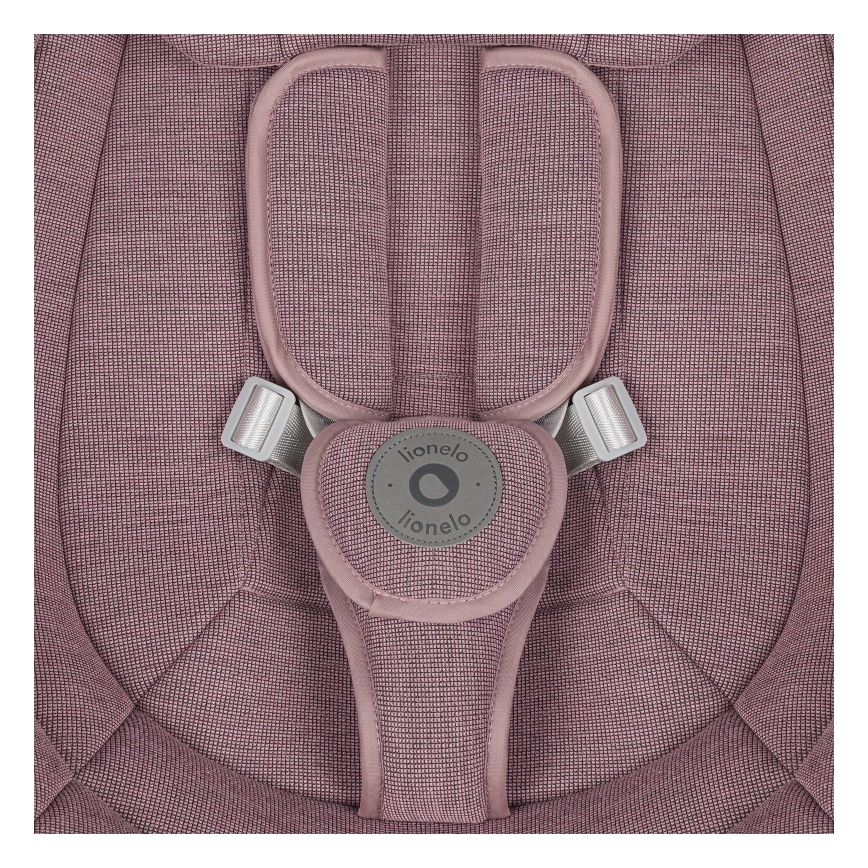 Lionelo - Παιδικό κουνιστό κάθισμα με μελωδία BLOSSOM Pink Mauve + τηλεχειριστήριο