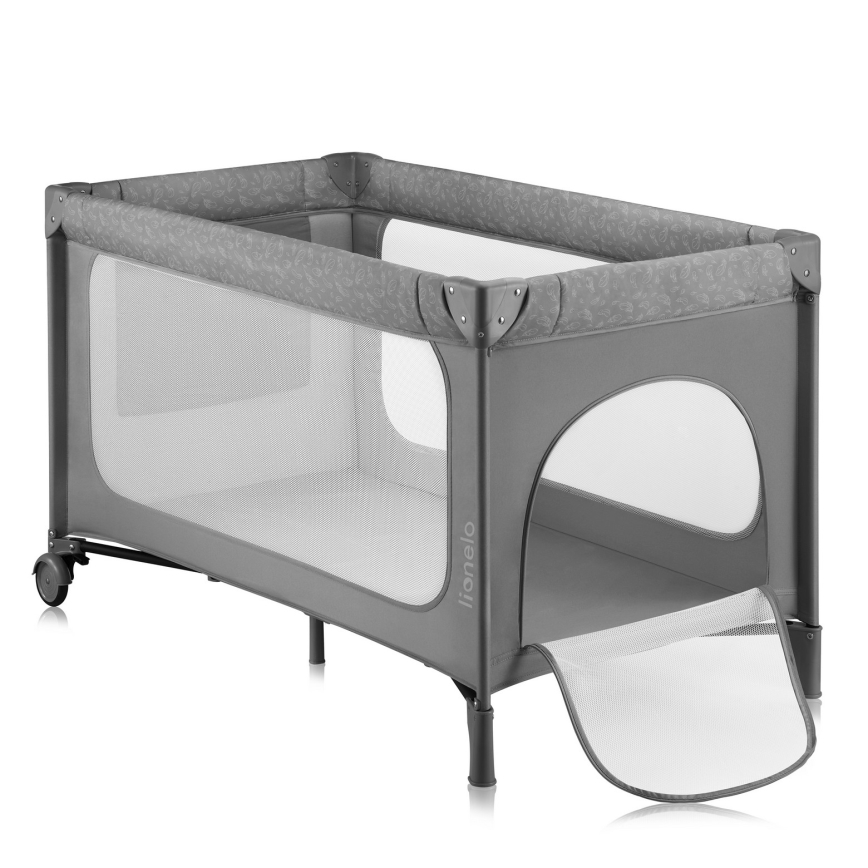 Lionelo - Ταξιδιωτικό παρκοκρέβατο JASMIN EASY FOLD Grey Stone