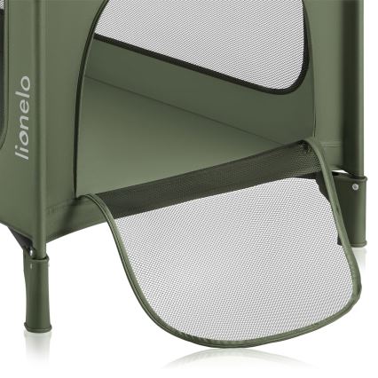 Lionelo - Ταξιδιωτικό παρκοκρέβατο JASMIN EASY FOLD, απόχρωση ελιάς